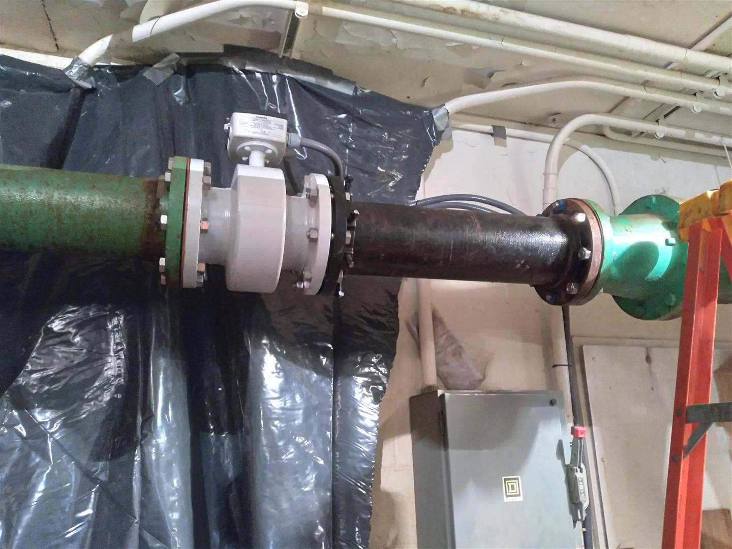 North Sioux City SD - Replaced an old impeller flowmeter with 6" Siemens Sitrans F M Mag5000 flowmeter.