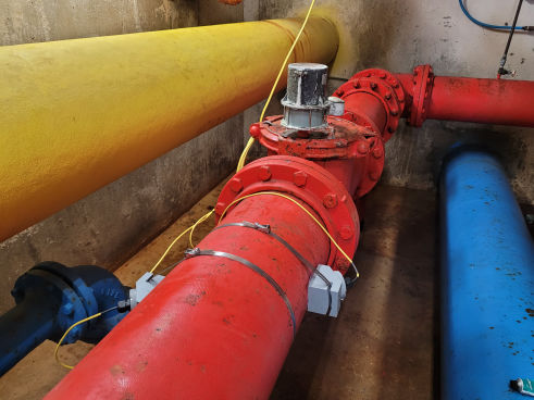 Albany, MO Installed Spirax Sarco UTM20 Clamp-on Transit Time Flow Meter.