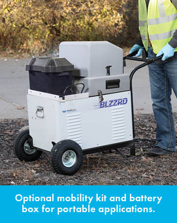 BLZZRD - optional mobility kit and battery box for portable applications