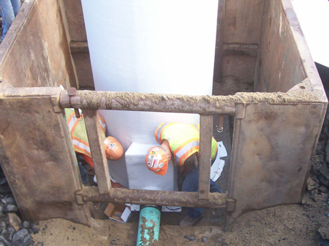 VCP Fiberglass Metering Manhole